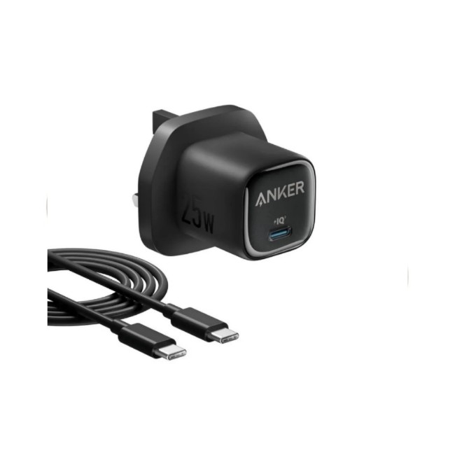 Anker 25W 3 Pin USB-C Charger with Type-C to Type-C Cable 17 B2656K11